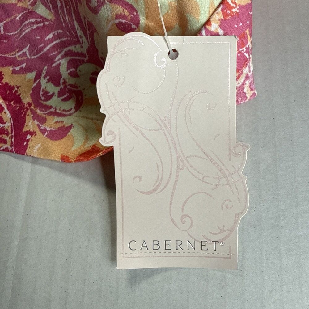 NEW Cabernet 2 Piece Pajama Set Size Large Satin Loungewear Pants PINK/Peach - Picture 7 of 7